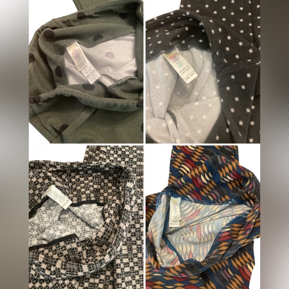LuLaRoe One Size 4 pairs Leggings LOT / BUNDLE - Picture 2 of 5